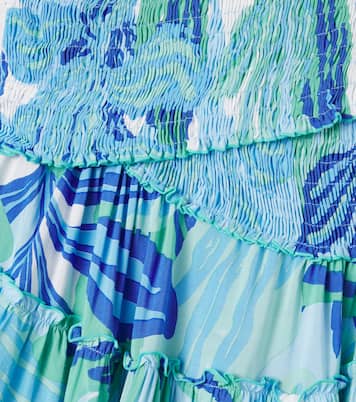 Soledad smocked printed dress | Poupette St Barth Kids