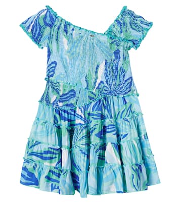 Soledad smocked printed dress | Poupette St Barth Kids