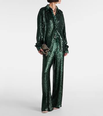 Gerade Hose mit Pailletten | Dries Van Noten