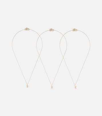 Halskette Initial aus 18kt Gelbgold (750/1000) mit Diamanten | Sophie Bille Brahe