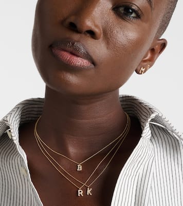 Halskette Initial aus 18kt Gelbgold (750/1000) mit Diamanten | Sophie Bille Brahe