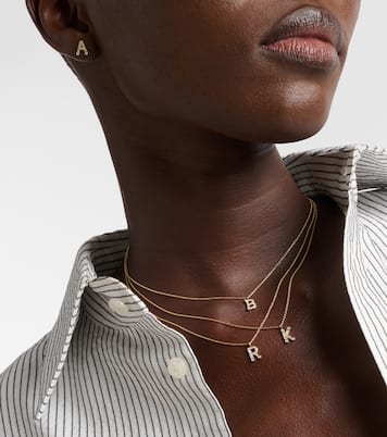 Halskette Initial aus 18kt Gelbgold (750/1000) mit Diamanten | Sophie Bille Brahe