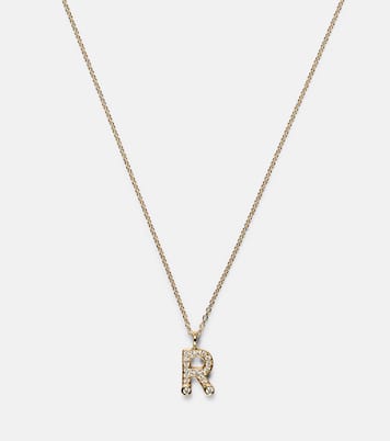 Halskette Initial aus 18kt Gelbgold (750/1000) mit Diamanten | Sophie Bille Brahe