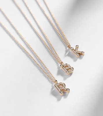 Halskette Initial aus 18kt Gelbgold (750/1000) mit Diamanten | Sophie Bille Brahe