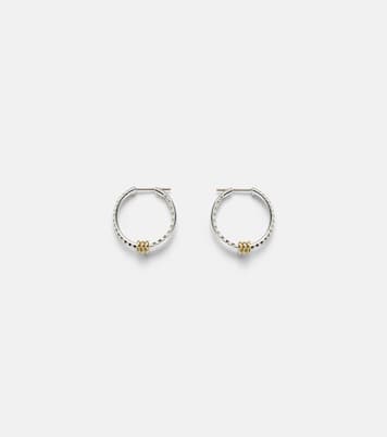 Orecchini a cerchio Argo Demi in argento sterling e oro 18kt con diamanti | Spinelli Kilcollin