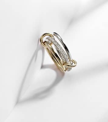 Ring Tigris SG aus 18kt Gelbgold (750/1000) und Sterlingsilber mit Diamanten | Spinelli Kilcollin