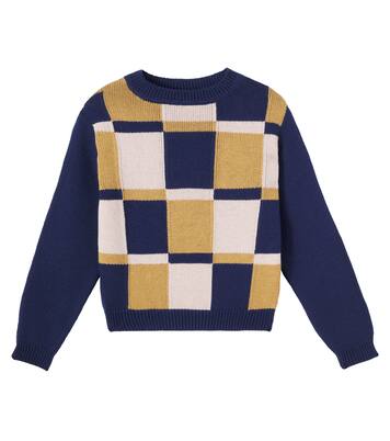 Silas patchwork cotton and wool sweater | Bebe Organic