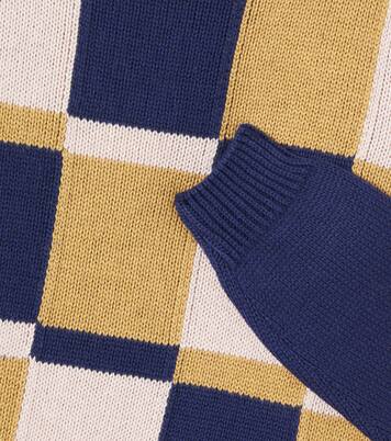 Silas patchwork cotton and wool sweater | Bebe Organic