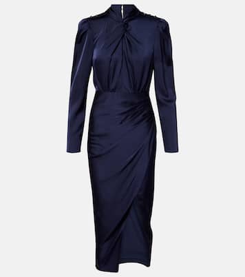 Midikleid aus Satin | Self-Portrait