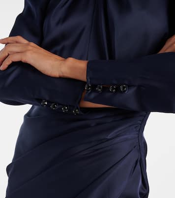 Midikleid aus Satin | Self-Portrait