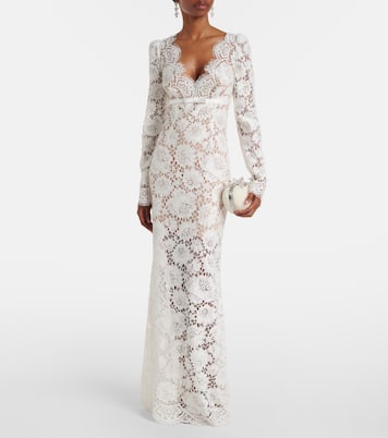 Robe longue en dentelle | Self-Portrait