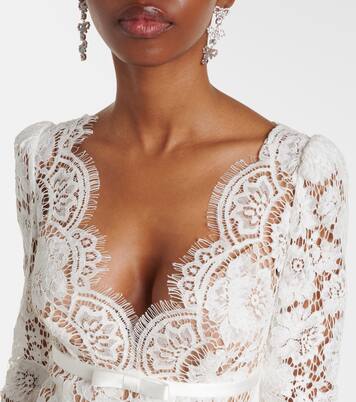 Robe longue en dentelle | Self-Portrait