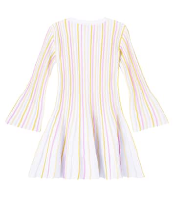 Vestido en mezcla de algodón a rayas | Stella McCartney Kids
