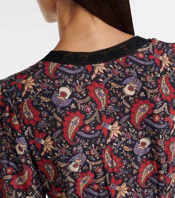 Amina 플로럴 크레이프 드 신 미디 드레스 | Rixo