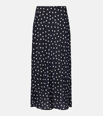 Ardith polka-dot silk midi skirt | Rixo