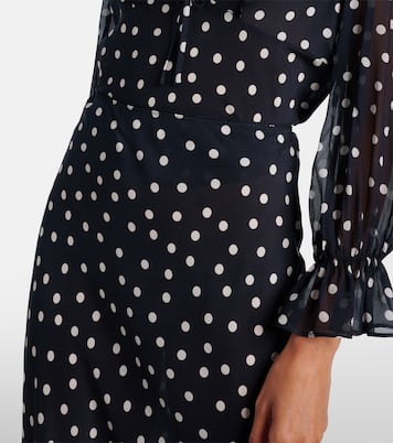 Ardith polka-dot silk midi skirt | Rixo