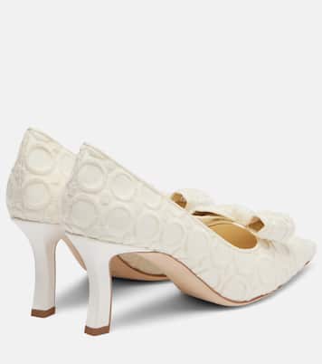 Bestickte Pumps Epirotes 70 aus Satin | Manolo Blahnik