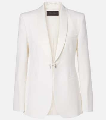 Blazer aus Schurwolle mit Satin | Max Mara