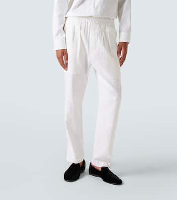 Cotton and silk straight pants | Tom Ford