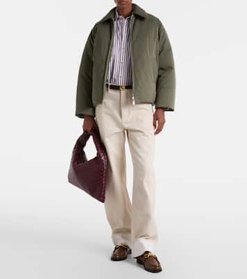 Intrecciato leather-trimmed down jacket | Bottega Veneta