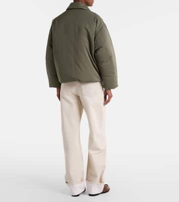 Intrecciato leather-trimmed down jacket | Bottega Veneta