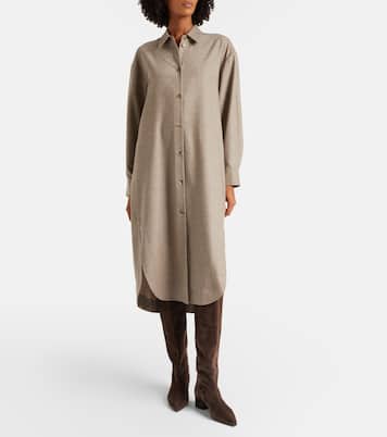 Gloria wool and cashmere shirt dress | Khaite