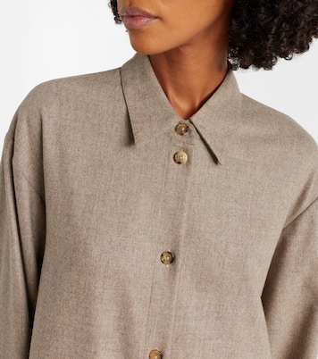 Gloria wool and cashmere shirt dress | Khaite