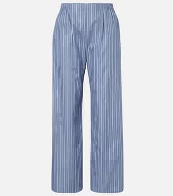 Yoshi cotton-blend twill wide-leg pants | Leset