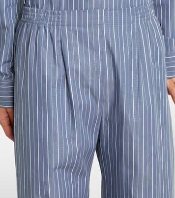 Yoshi cotton-blend twill wide-leg pants | Leset