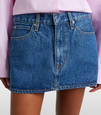 Micro denim miniskirt | Slvrlake