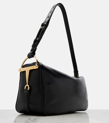 Schultertasche Half Horsebit Medium aus Leder | Gucci