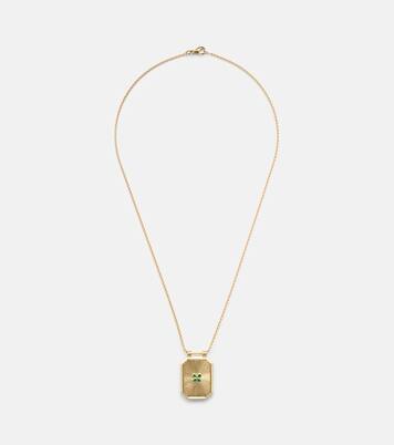 Luck 18kt gold pendant necklace with emerald | Marie Lichtenberg
