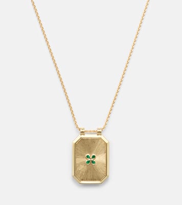 Luck 18kt gold pendant necklace with emerald | Marie Lichtenberg