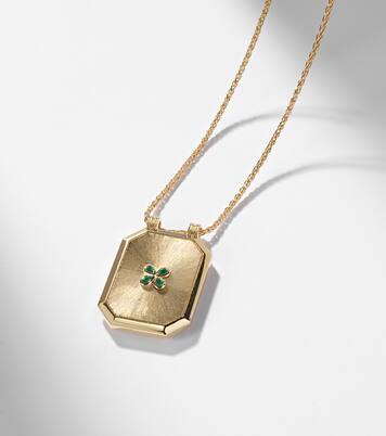 Luck 18kt gold pendant necklace with emerald | Marie Lichtenberg