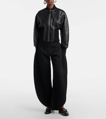 Leather bomber jacket | Alaïa