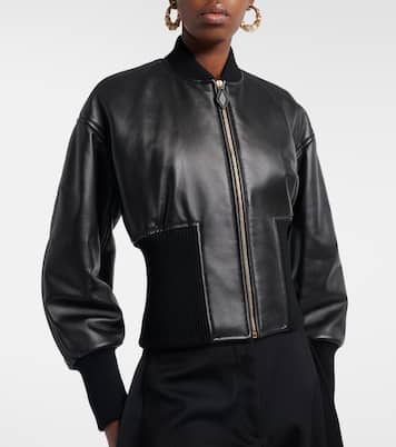 Leather bomber jacket | Alaïa