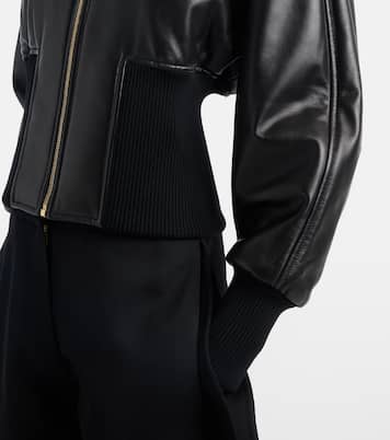 Leather bomber jacket | Alaïa