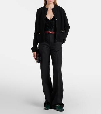 Horsebit wool and cashmere cardigan | Gucci