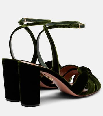 Sandalen Nina 85 aus Samt | Aquazzura
