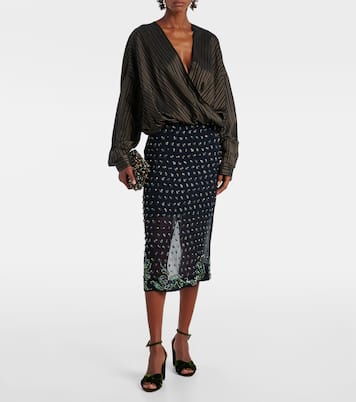 Sandalen Nina 85 aus Samt | Aquazzura