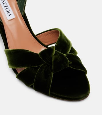 Sandalen Nina 85 aus Samt | Aquazzura