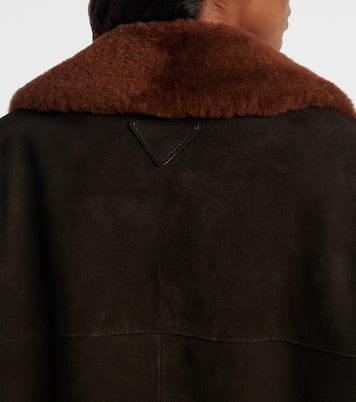Jacke aus Veloursleder mit Shearling  | Prada