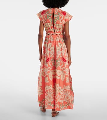 Robe longue Noreen imprimée en coton | Poupette St Barth