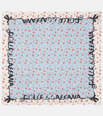 Floral silk twill scarf | Dolce&Gabbana