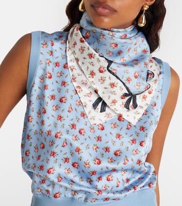 Floral silk twill scarf | Dolce&Gabbana