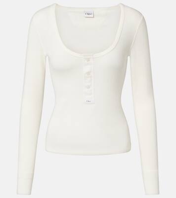 Cotton jersey Henley shirt | Chloé