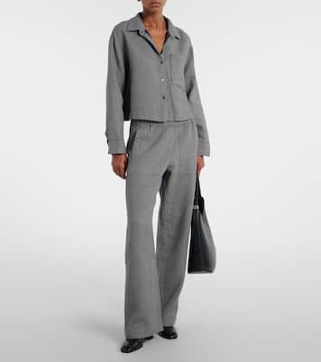 بنطلون بأرجل واسعة من القطن Braylen | Velvet