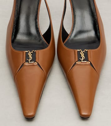 Babylone Breteuil leather slingback pumps | Saint Laurent