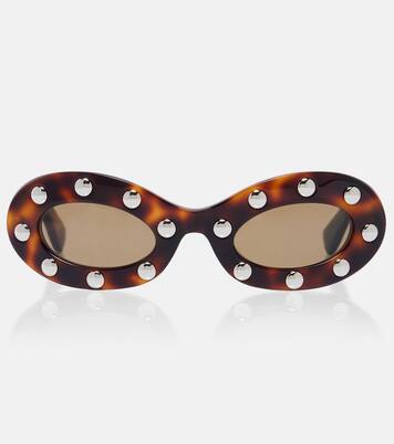 VLogo studded oval sunglasses | Valentino