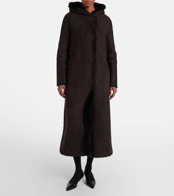 Mantel Anaya aus Veloursleder mit Shearling | The Row